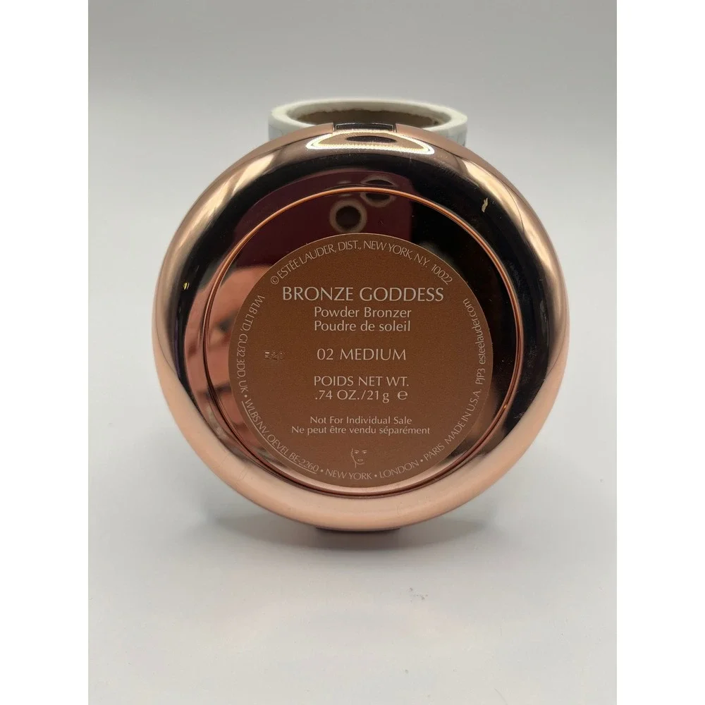 Estee Lauder Bronze Goddess Powder Bronzer 02 Medium 0.74oz Full Size Compact